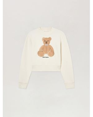Palm Angels Bear Fitted Sweatshirt - Natural