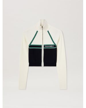 Palm Angels Racing Knit Jacket - Blue