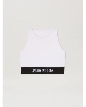 Palm Angels Logo Band American Bra Donna Bianco