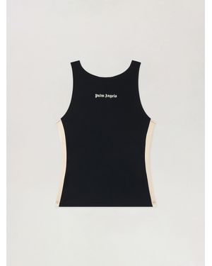 Palm Angels Training Track Tank Top - Natural