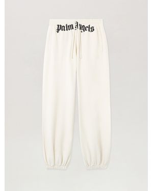 Palm Angels Waist Logo Joggers - White