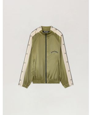 Palm Angels Curved Logo Boxe Track Jacket - Green
