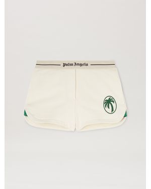 Palm Angels Oval Palm Sweat Shorts - Natural