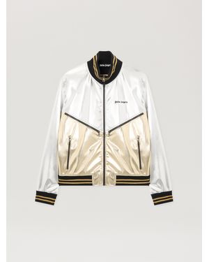 Palm Angels Laminated Coated Track Jacket - White