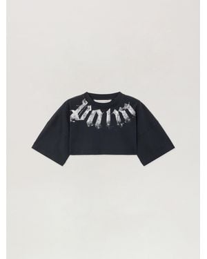 Palm Angels Big Neck Logo Mini T-Shirt - Blue