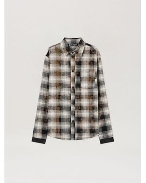 Palm Angels Classic Logo Check Shirt - White