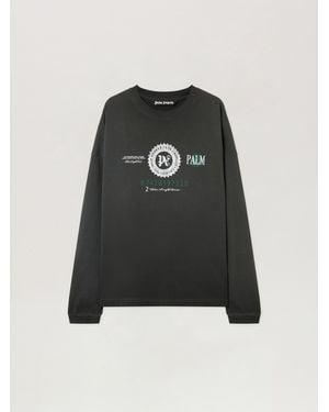 Palm Angels Dollar Graphic Long Sleeve T-Shirt Vintage - Multicolour