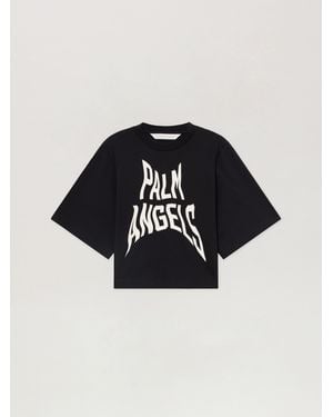 Palm Angels Palm Distorted Boxy T-Shirt - Black