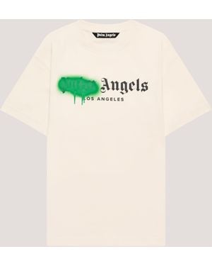 Palm Angels Spray City Los Angeles T-Shirt - Natural