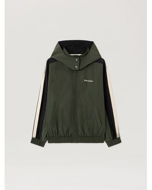 Palm Angels Jacket With Logo - Green