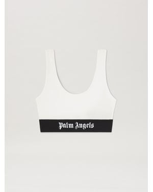 Palm Angels Logo Band Bralette - White