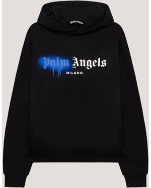 Palm Angels Spray City Milan Hoodie - Black