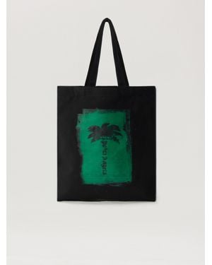 Palm Angels Palm Brushed Tote Bag - Green