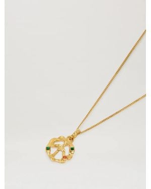 Palm Angels Peace Melted Charm Necklace - Natural