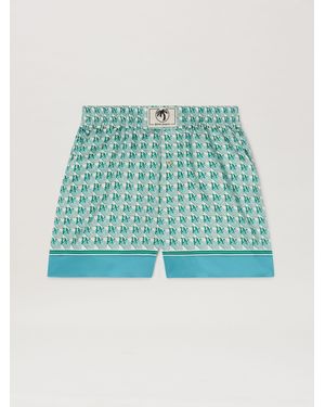 Palm Angels Pa Diamonds Shorts - Blue