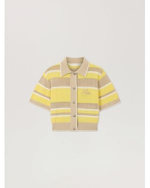 Palm Angels Palm Sway Beach Cardigan Light - Metallic