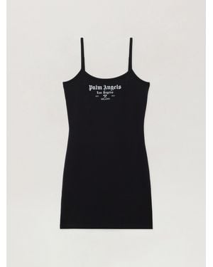 Palm Angels Milan La Fitted Mini Dress - Black