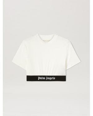 Palm Angels T-Shirt With Logo - White
