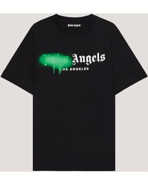 Palm Angels Spray City Los Angeles T-Shirt - Black