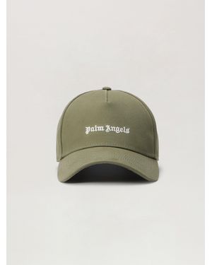 Palm Angels Classic Logo Corduroy Cap - Green