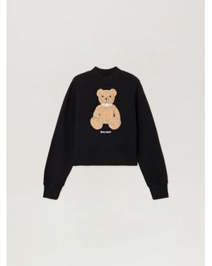 Palm Angels Bear Fitted Sweatshirt - Black