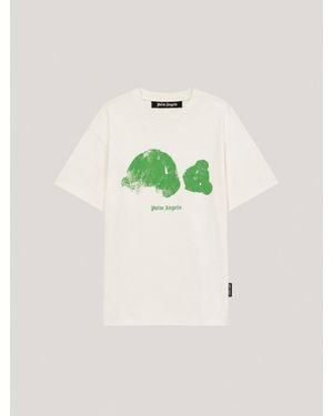 Palm Angels Spray Bear T-Shirt - Green