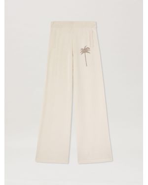 Palm Angels Palms Knit Pants Off - Natural