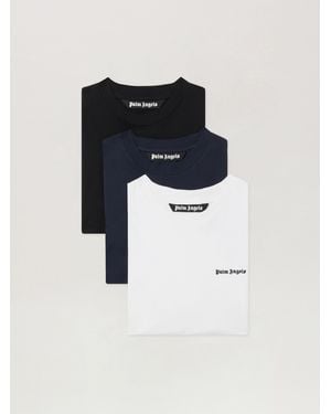 Palm Angels Classic Logo T-Shirt Tripack - Black