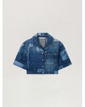 Palm Angels Denim Shirt - Blue