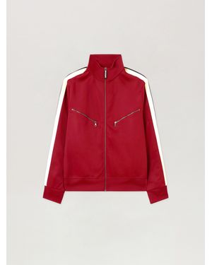 Palm Angels Curved Logo Track Jacket - Red