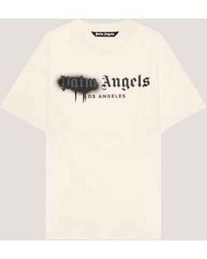 Palm Angels Spray City Los Angeles T-Shirt - Natural