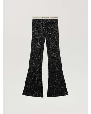 Palm Angels Logo Essential Sequins Trousers - Black