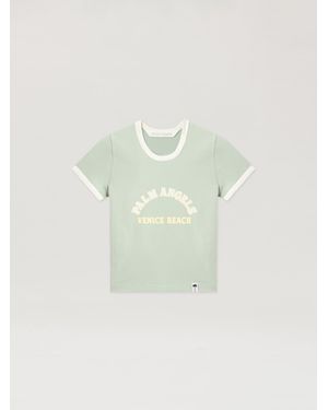 Palm Angels Cali Vibes Vintage Slim T-Shirt - Green