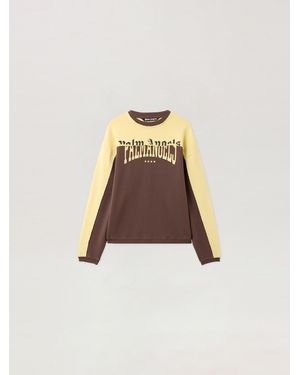 Palm Angels Vintage Logo Crewneck Sweatshirt - Natural