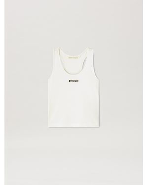 Palm Angels Classic Logo Rib Tank - Natural