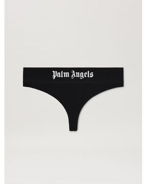 Palm Angels Classic Logo Brazilian Panties - Black