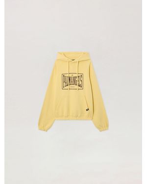 Palm Angels Vintage Box Logo Loose Hoodie - Yellow