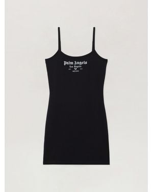 Palm Angels Milan La Fitted Mini Dress - Black