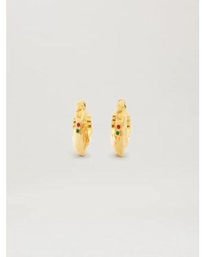 Palm Angels Melted Metal Hoop Earings Donna Oro - Metallizzato