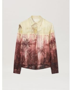 Palm Angels Sunset Palms Shirt Donna Arancione - Multicolore
