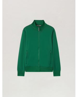 Palm Angels Curved Logo Track Jacket - Green