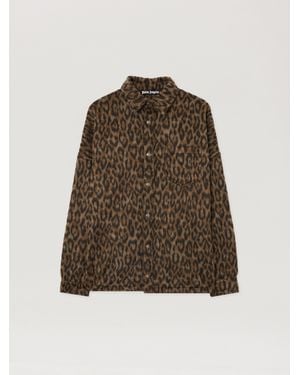 Palm Angels Classic Logo Animalier Overshirt - Multicolor