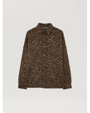 Palm Angels Classic Logo Animalier Overshirt - Multicolour