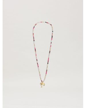 Palm Angels Palm Beads Necklace - Natural