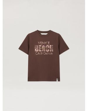 Palm Angels Cali Vibes Regular T-Shirt - Brown