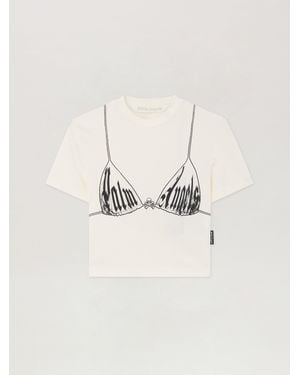 Palm Angels Palm Bra Baby T-Shirt - Natural