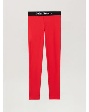 Palm Angels Classic Logo Sport Leggings - Red