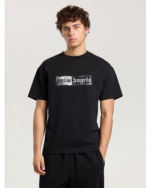 Palm Angels Stamp Logo Regular T-Shirt - Black