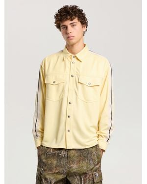 Palm Angels Logo 90' Track Jacket Shirt - Natural