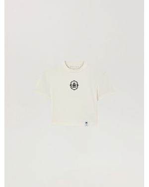 Palm Angels Lions Herald Baby T-Shirt Off - Natural